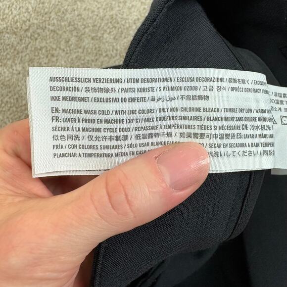 Abercrombie & Fitch Curve Love Sloane Tailored Wide Leg Pant Black Womens Size 8 - Picture 9 of 12